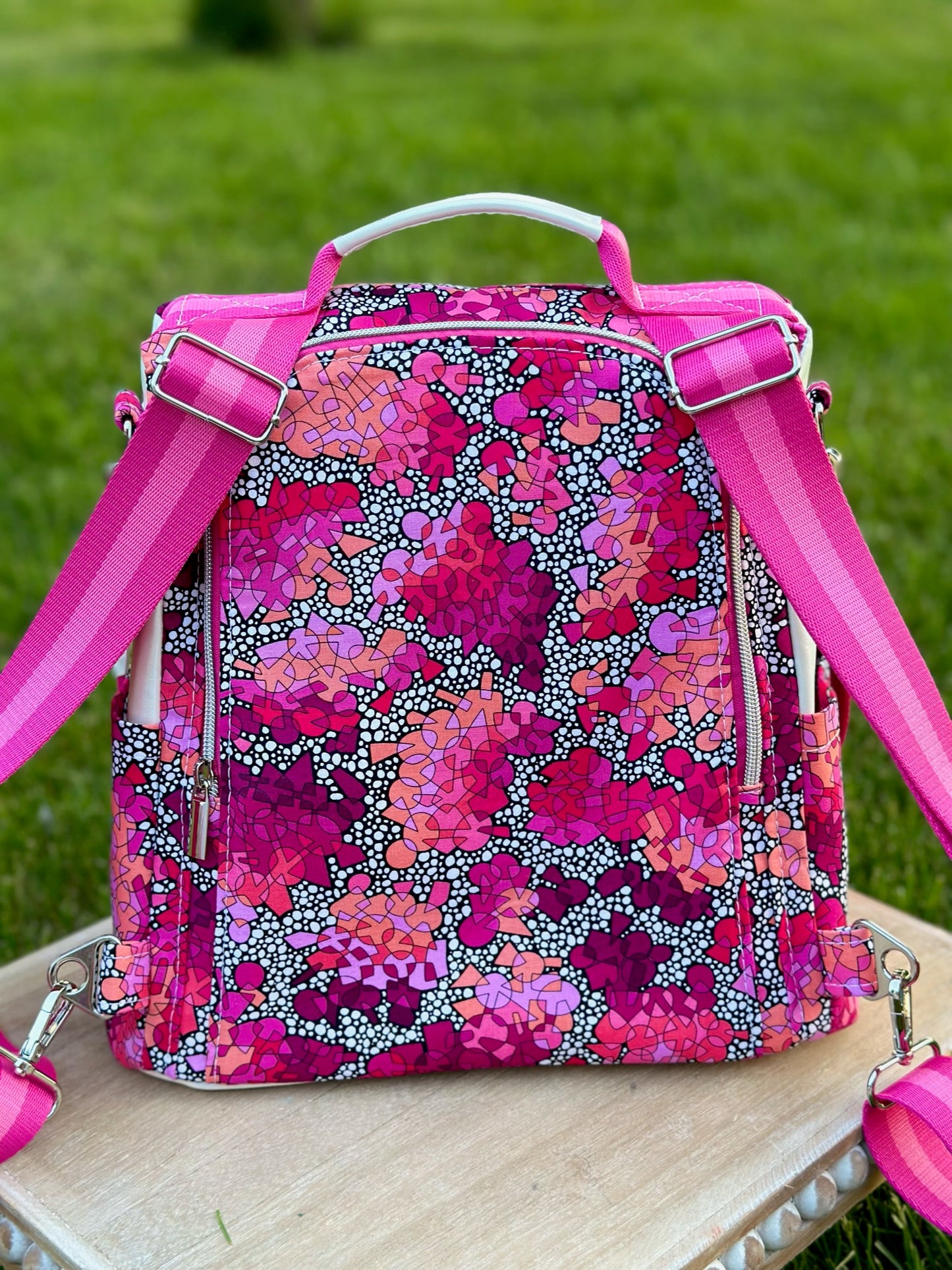 Pink Mosaic Anti-Theft Backpack