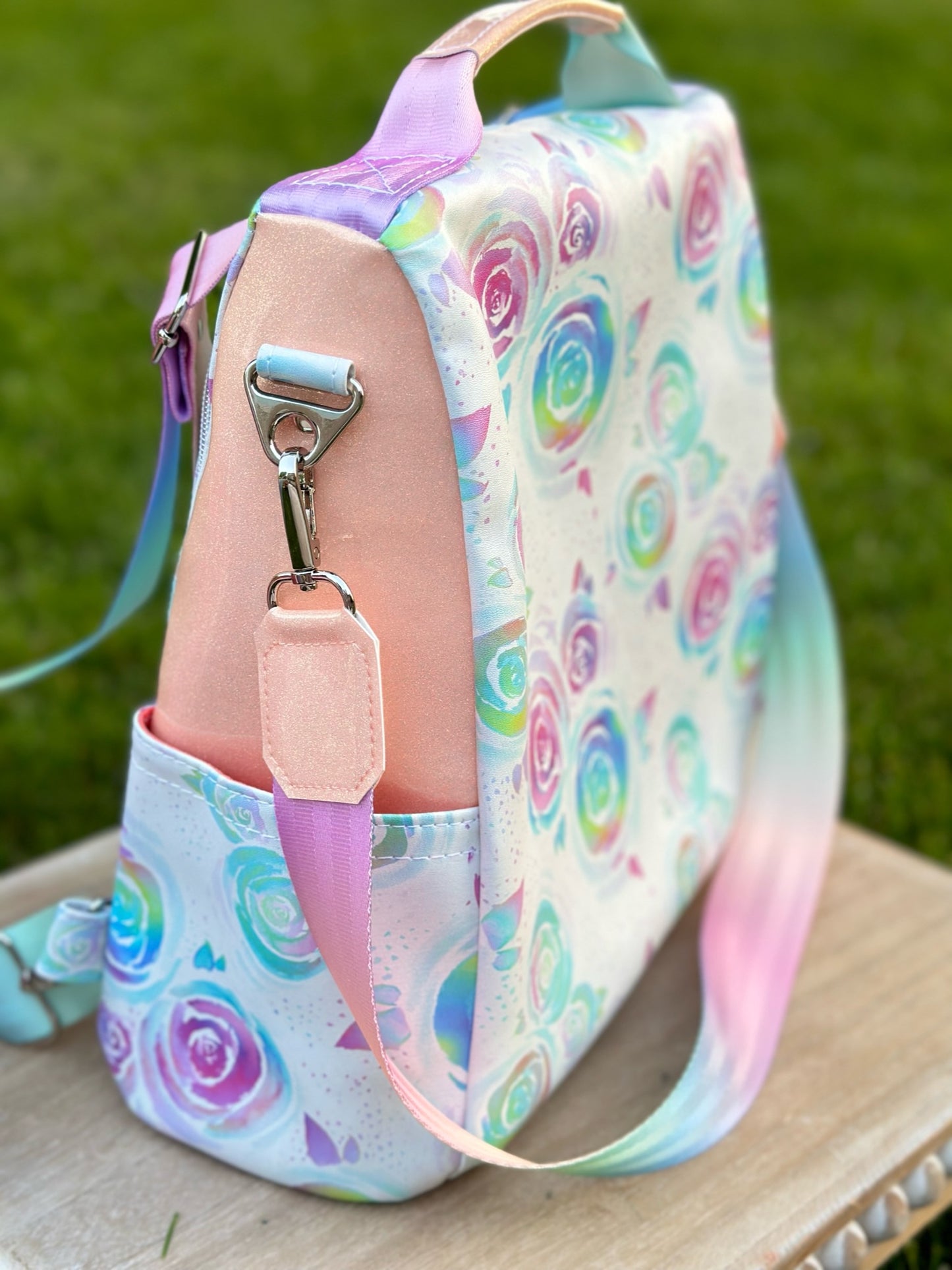 Watercolor Roses Anti-Theft Backpack