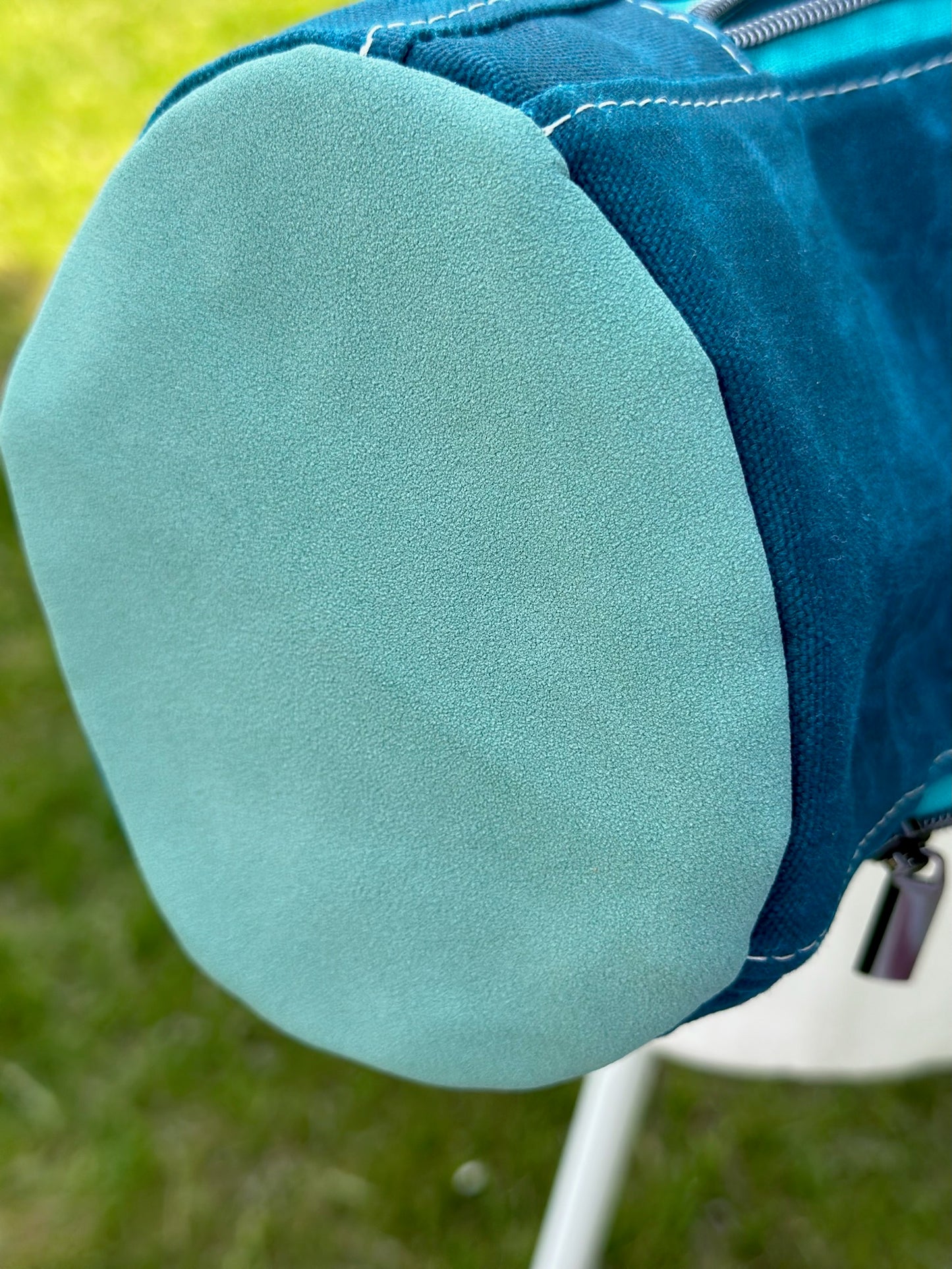 Teal Waxed Canvas Water Bottle Sling