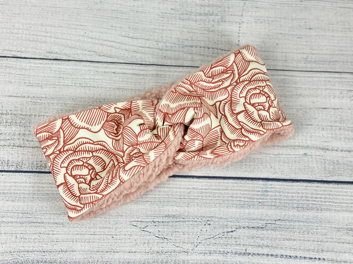 Mauve Floral Ear Warmer