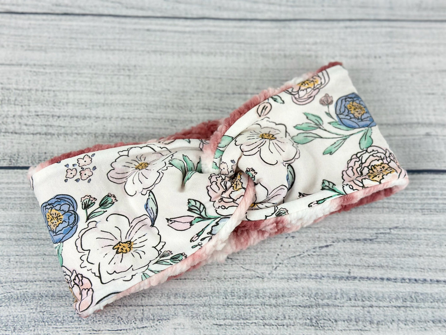 Periwinkle Floral Ear Warmer