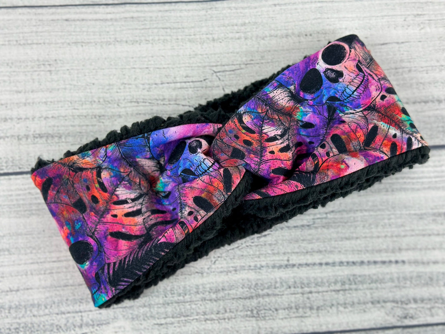 Monstera Skulls Ear Warmer