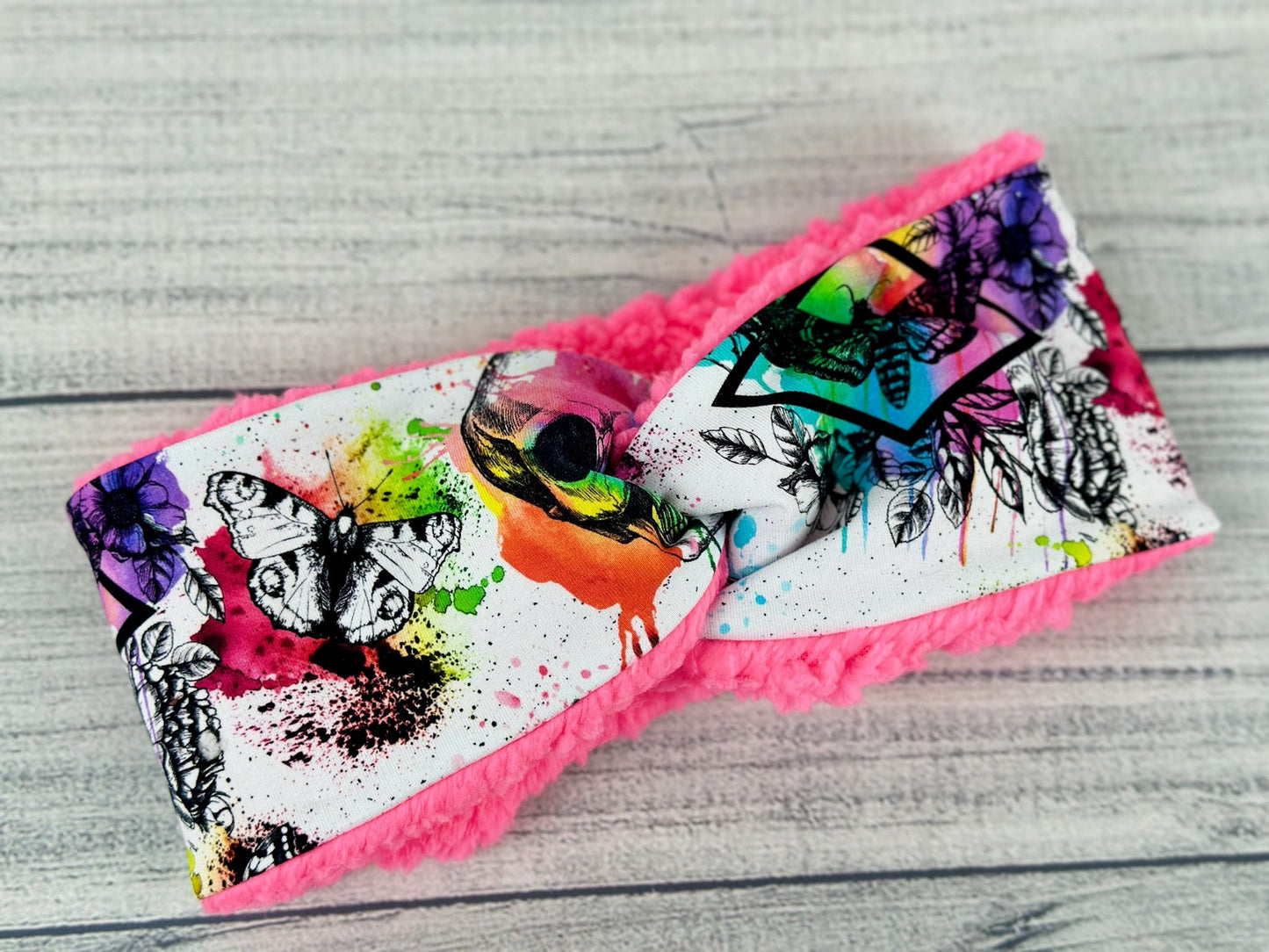 Bright Skulls Ear Warmer