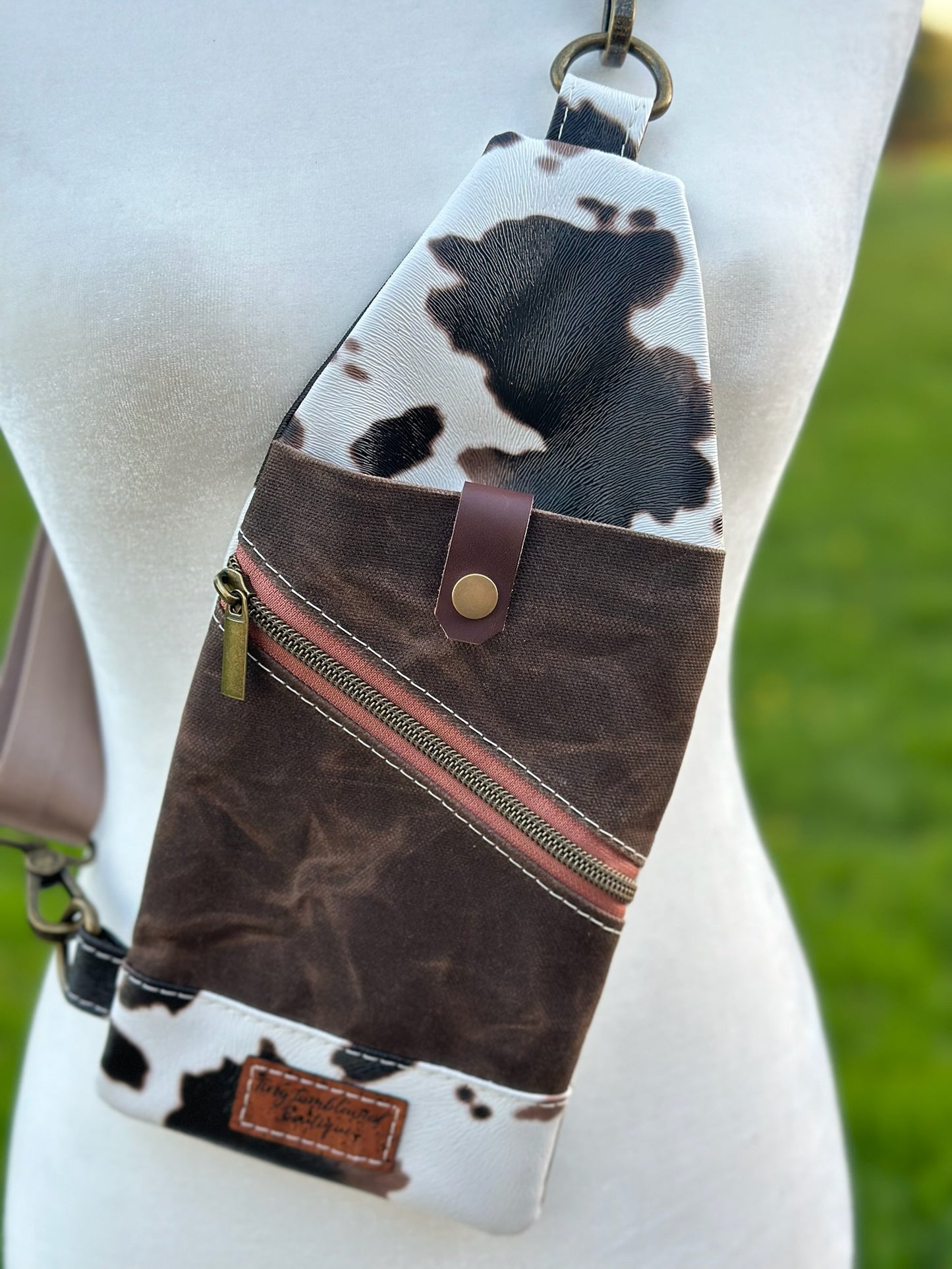Cowhide Mini Travel Sling