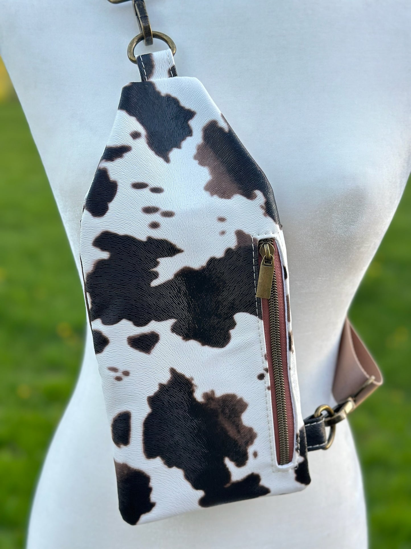 Cowhide Mini Travel Sling