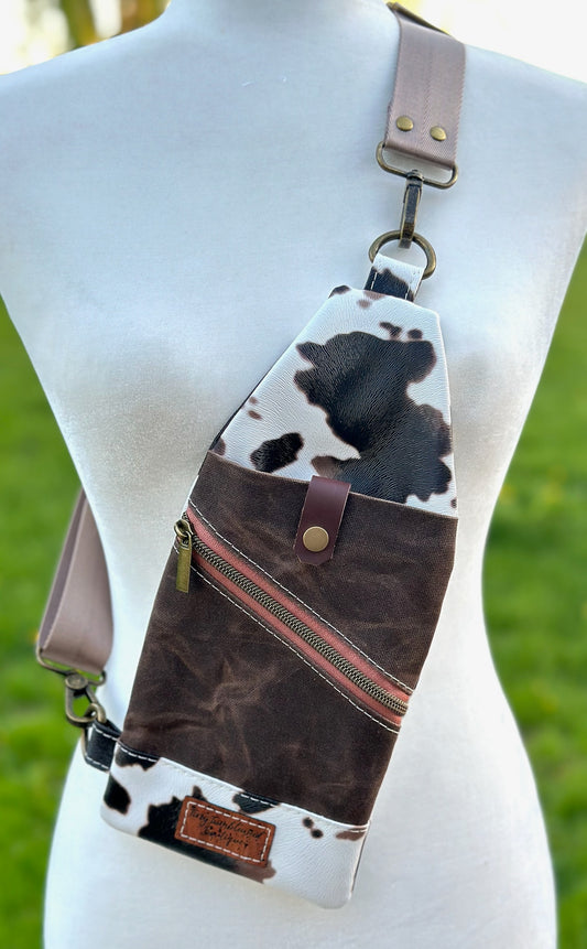 Cowhide Mini Travel Sling