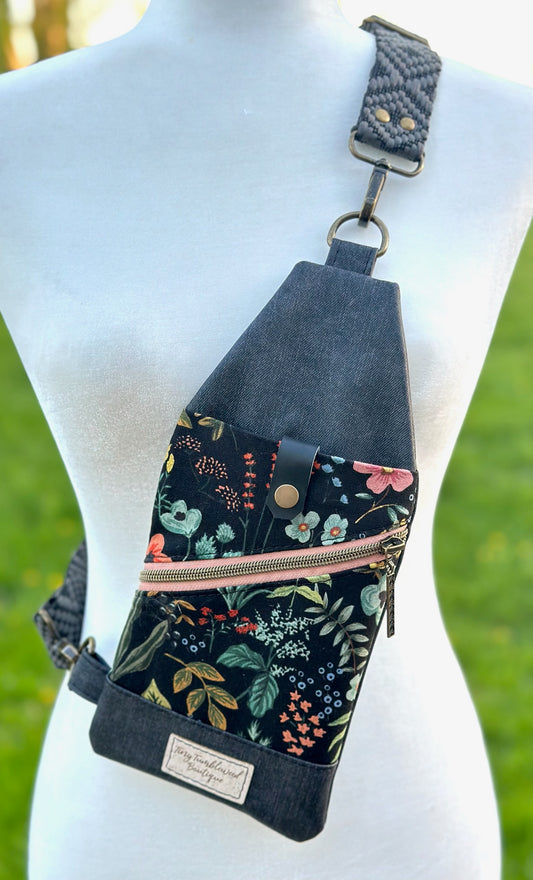 Dark Herb Garden Mini Travel Sling
